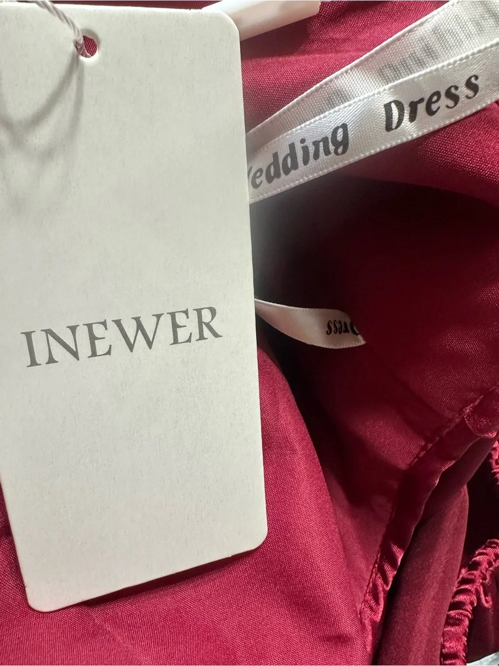 Inewer Plum Long-Sleeve Twist-Front A-Line‎ Dress
